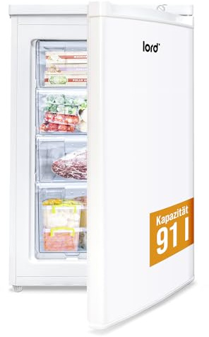 LORD F3 Gefrierschrank 91 l, 85 cm, freistehend, 4 Schubladen, leise 40 dB, Energieklasse E, kompakt, Weiß
