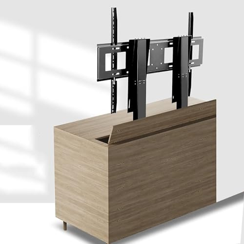 Supporto TV Elettrico - Meccanismo di Sollevamento motorizzato con Telecomando, Doppio Motore per TV da 55 a 100, Altezza Regolabile 130 cm/51,1 Pollici, Supporta Fino a 120 kg/264 libbre
