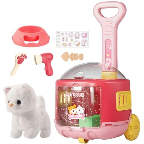 doyandader Mascotas Electrónicas | Animal De Peluche Interactivo Electrónico - Muñecos De Peluche Realistas para Juego Simbólico Cumpleaños Bebés Niños Niñas