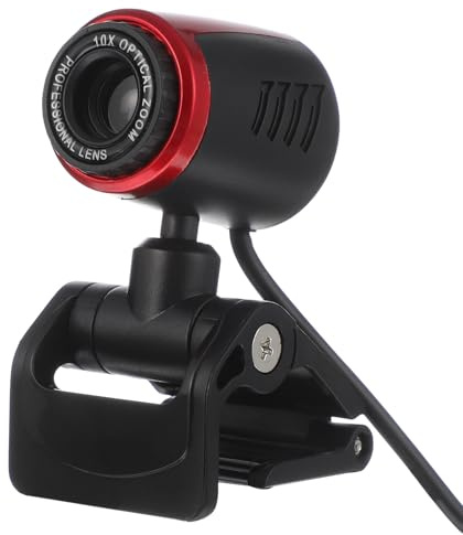 Garneck Webcam Messa a Fuoco Automatica USB Videocamera per Computer Microfono Integrato e Rotazione 360° per Videoconferenze Streaming Live e Corsi Online
