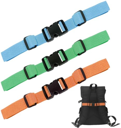 VONJUMA 3 Pezzi Cintura Toracica Regolabile Cinghie Per Zaino In Nylon Con Chiusura Rapida Cinghia Antiscivolo Per Borsa Per La Scuola Resistente Cintura Toracica Per Jogging Escursioni All'Esterno