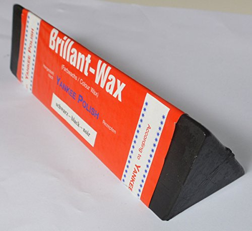 Leather Manufacturing Brilliant Wax Yankee Polish for Leather Edges Shoes Boots Soles Heels Craft Veg (Black)