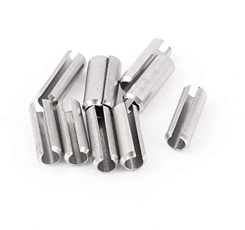 sourcing map 10 Stück M8 x 25mm 304 Edelstahl Spaltung Spannstift Pin Verbindungselemente