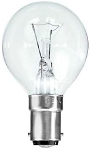 Merriway BH04581 Rough Service Golf Ball Bulb, Clear, B15d Small Bayonet Cap, 40 W - Pack of 5, White