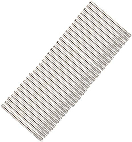 Mxfans Lot de 30 fraises rotatives à revêtement diamant 3 mm