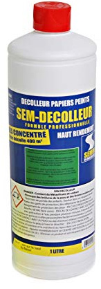 Semin - Sem-Décolleur pour Décoller Tous les Papiers Peints - Intérieur - Flacon de 1 L