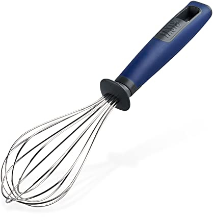 Tasty Everyday Stainless Steel Whisk with Soft-Touch Handle, Multifunctional Balloon Whisk for Stirring and Whipping Ingredients, Kitchen Whisk Stirrer, 26x5.5cm Colours: Dark Blue, Grey, Silver