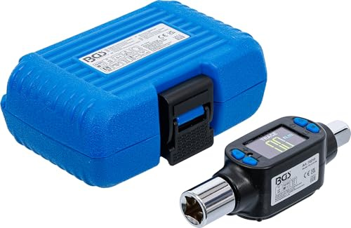 BGS 70210 | Digitaler Drehmoment-Adapter | 12,5 mm (1/2) | 40-200 Nm | Auslösegenauigkeit +/- 2 % | Auflösung 0,1 Nm | Peak & Trace | 50 Datensätze | beleuchtetes LCD-Display