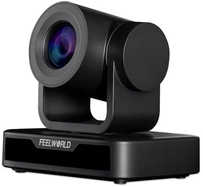 FEELWORLD USB10X Video Conference Webcam USB PTZ Camera 10X Optical Zoom Full HD 1080p for Live Streaming Church Business Education Medical Conference Room Camera System
