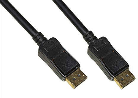Link LKCDP1410LS Cavo Displayport 1.4 Ultra HD 8Kx4K60Hz Rame, 32.4 Gbps, Maschio/Maschio, Nero, 1 m