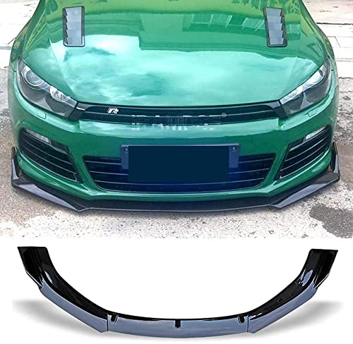 YYKJZ 3 Stück/Set Auto Frontschürze Splitter Lip Spoiler Diffusor, für VW Scirocco R 2009-2015, ABS-Kunststoff, DREI Stufen Stil