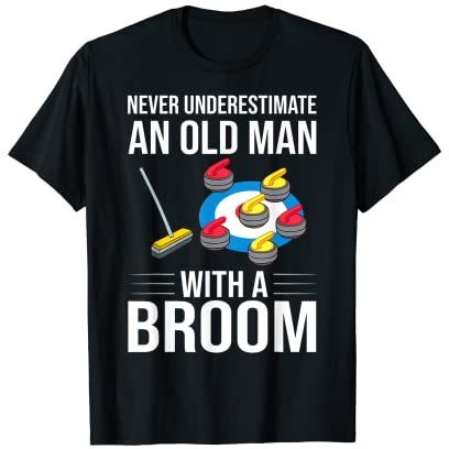 Mens Curling Sport Game Curler Player Stones Broom Curl T-Shirt
