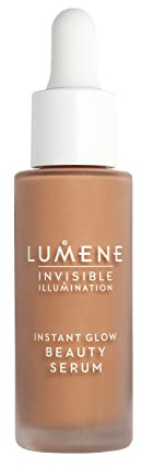 LUMENE Invisible Illumination Instant Glow Beauty Serum | Bronze Shade | Gesichtsmake-up & aufhellendes Serum | Leichte, aufbaubare Deckkraft | Vegan | 30 ml