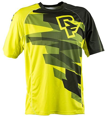 YITTD Uomo Magliette da Ciclismo da T-Shirt, Maniche Corte Top Abbigliamento Maglie da Ciclismo, Camicia Mountain Bike/MTB, Traspirante e Assorbente dal Sudore Maglia da ciclismo estiva, Giallo, L