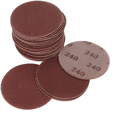 BaiNuo 25Pc 5 Inch 125mm Hook & Loop Mesh Sanding Discs 240 Grit Abrasive Dust Free Disc Anti-Blocking Long-Lasting Sharp Grinding Sandpaper for Car Wood Stone