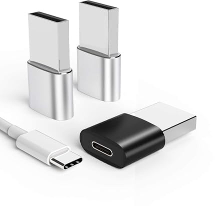 Juego de Adaptador de Carga USB C a USB A, Adaptador de Carga a Cable de Carga Tipo C, Adaptador para Apple para iPhone 14 13 12 11 Pro MAX XS XR 7 8 Compatible para Samsung Galaxy S22 MacBook ixel