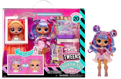 L.O.L. Surprise! Tweens Surprise Swap Series - Buns-2-Braids Bailey - Poupée Mannequin avec Plus de 20 Surprises, y Compris une Tête à Coiffer, des Vêtements et des Accessoires - Enfants de 4 ans et +