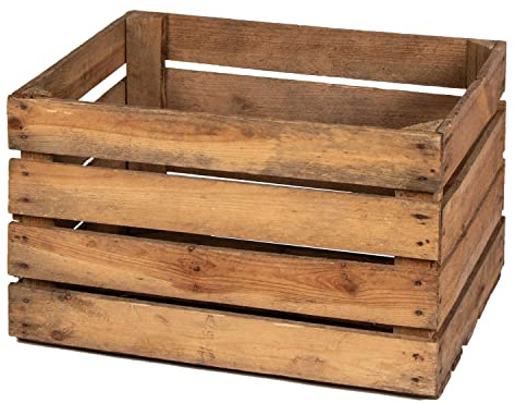 LAUBLUST Alte Vintage Holzkiste - ca. 50x40x30cm, Natur | Gebrauchte Weinkisten & Obstkisten - Deko & Möbelbau