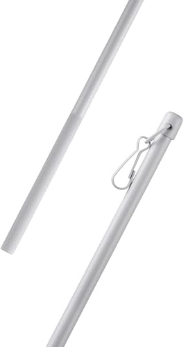 Schleuderstab 100 cm aus Aluminium – Gardinenstab für Gardinen & Vorhänge | Weiß, Ø9 mm, stabil, leicht & langlebig, öffnet Gardinen ohne Stoffkontakt, Griff mit Riffelung, passend für viele Systeme