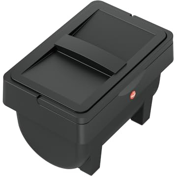 Hailo Öko Mini S Kompost-Mülleimer für die Küche, 4 Liter, Schwarz | Kunststoff-Abfalleimer, auch als Aufbewahrungsbox für Zwiebeln, Knoblauch oder Kartoffeln