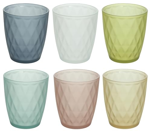 Tognana, Jenny - Juego de 6 vasos de cristal multicolor de 320 cc