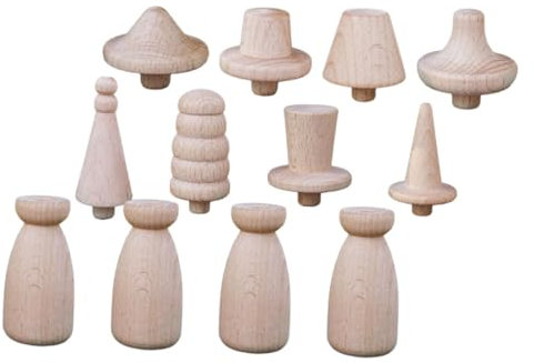 DIYEAH Holzsteckpuppe Unfertige Diy Bemalen Puppen Aus Holz Für Basteln Und Handwerk Hobby Projekte Für Junge Mädchen Und Erwachsene