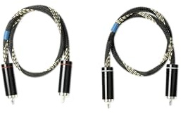 Pro-Ject Connect it Line DS RCA, cavo audio RCA di alta qualità con conduttore in rame OFC e connettori placcati in argento (0,82 m)