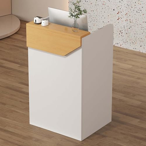Kleiner Empfangstheke mit Tresen, Moderner Rezeptionstheke Kassentisch mit Schubladen, Rezeption-Counter für Salon Lobby Bekleidungsgeschäften Büro
