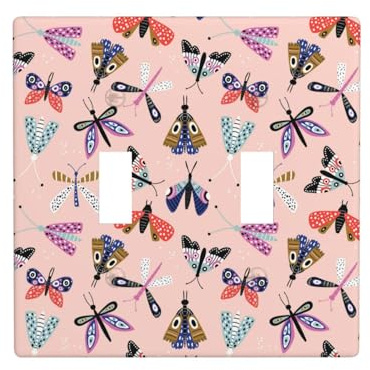 Placca di copertura per interruttore della luce a levetta, 2 piastre da parete di dimensioni standard 11,4 x 11,4 cm, placca decorativa per interruttore a doppia luce, copertura per presa di corrente