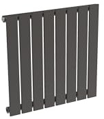 Radiateur anthracite mural eau chaude horizontal en acier | 60 x 60 cm 481 Watt chauffage central | 4 raccordements standards 15x21 (1/2) série NYTIA by NOYON & THIEBAULT