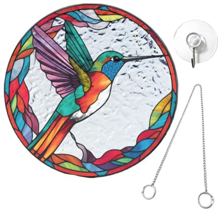 MOBUTOFU Suncatcher Bastelset Sonnenfänger Garten Hängender Sonnenfänger Für Fenster Mit Buntem Vogelmotiv Dekoratives Ornament Für Garten Und Heimdekoration 1 Set Farbenfrohe Fensterdeko