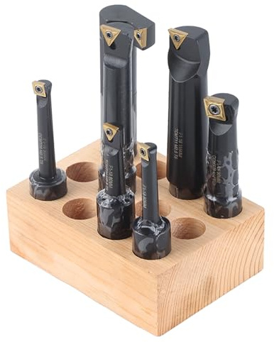 7-teiliges Wendeschneidwerkzeug, Bohrwerkzeug, 18 mm runder Schaft, Wendeschneidplatten-Drehstangenhalter-Set zum Schneiden