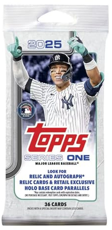 2025 Topps Series 1 Baseball Trading Card MLB Jumbo Fat Pack