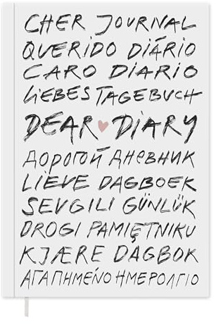 Eine der Guten Tagebuch - Dear Diary - A5 Notizbuch Journal für Erwachsene und Teenager, 92 Seiten liniert, Softcover, FSC Papier, Weiß Schwarz Rosa
