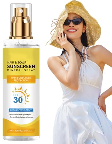 Solarprojektion für Haare, Sonnenschutz der Kopfhaut | Sonnenspray mit 100 ml nicht fettender Sonnencreme, lang anhaltend, Sonnenschutz für den Körper, Sonne am im