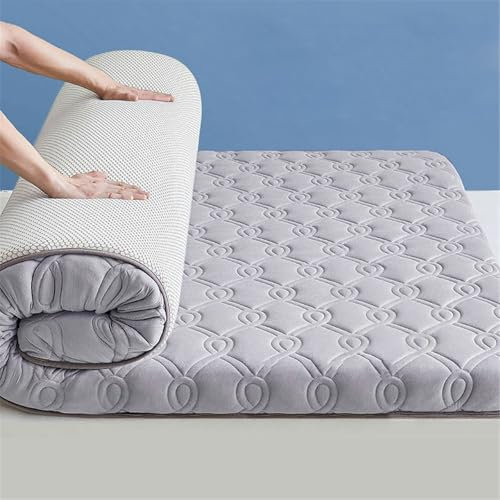 Latexmatratzen, Dicke Japanische Futon-Matratze, 6cm (2,36 Zoll), Weiche Tatami-Matte Für Zuhause, Schlafzimmer, Studentenwohnheim, Schwammbettmatte(Gray-A,150 * 200CM)
