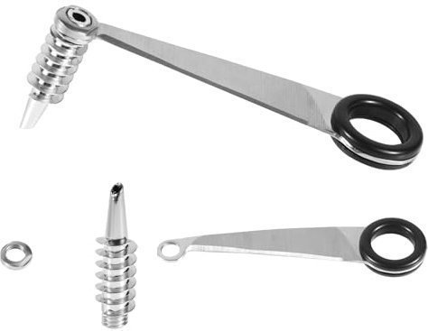 Tinoaly 2 Pzs Cortador Espiral, Acero Inoxidable Cortador Manual Verduras Portátil Espiral Papas y Pepinos Pelador Manual Tornillos Herramienta de Cocina, Fácil de Agarrar y Usar