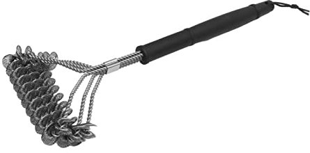 Spazzola per barbecue con manico lungo extra forte, spazzola per pulire la griglia, spazzola per il lavaggio del barbecue, in acciaio inox, spazzola per barbecue a forma di T