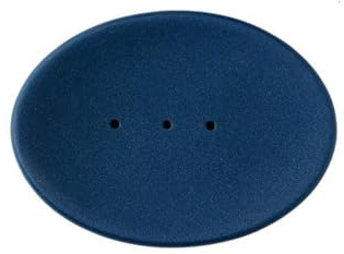 Ceramic Frosted Soap Dish,Solid Color Soap Shelf,Soap Drying Rack,Elegant Soap Dish,Self Draining Soap Shelf,Oval Soap Dish(dark blue)