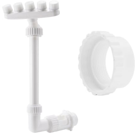 Pools Wasserfall, Einstellbarer Springbrunnen für Außen, Pool Fontäne Sprinkler mit 5 Wasserdüsen für Aufstellpools, Bodenpools