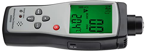 EMUKOEP Smart Sensor AR8500 Detector de Amoníaco Gas NH3 Tester Monitor con Doble Alarma óptica Acústica 0-100PPM 100-240V