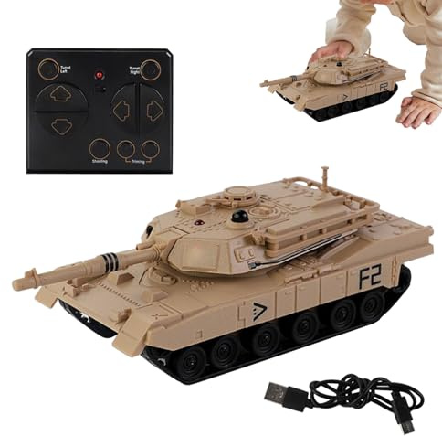 Fjärrstyrd tank, Radiostyrd bil 2,4 GHz, uppladdningsbar modellbil med 360 graders rotation för racing och utomhuslek barn vuxna flickor och pojkar