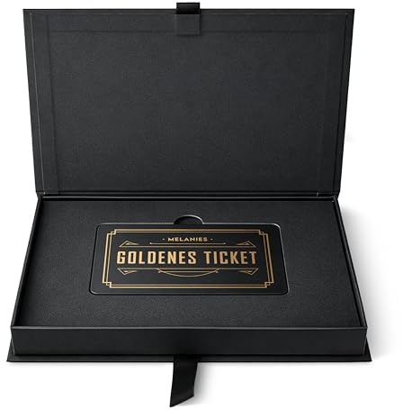 Mattercard Rubbelkarte als personalisierter Gutschein – mit eigenem Namen & Wunschtext – inklusive Geschenkbox – Goldenes Ticket – Geschenk für Geburtstag, Frau, Freundin & besondere Anlässe
