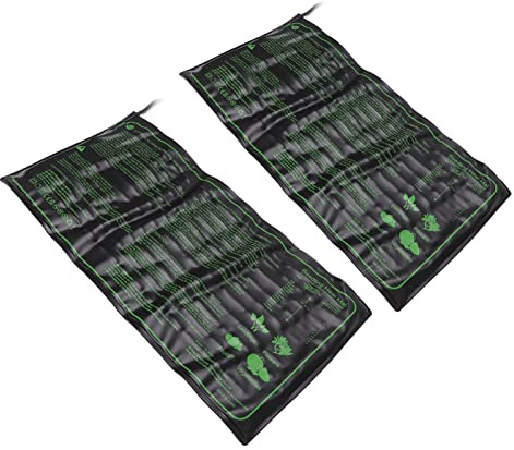 OEBUAFI Tappetino Riscaldante per Piantine 2 Pezzi 50 X 25,5 Cm Tappetino Impermeabile a Temperatura Costante con Isolamento Professionale per la Germinazione dei Semi Forniture (Spina UE 220-240 V)