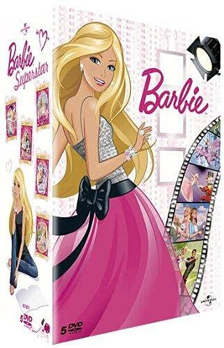 Coffret Barbie Superstar : Barbie au bal des 12 princesses + Coeur de princesse + Barbie et le cheval magique + Casse-noisette + Princesse Raiponce