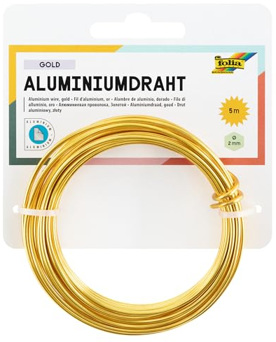 Folia Alambre para Manualidades, Color Dorado