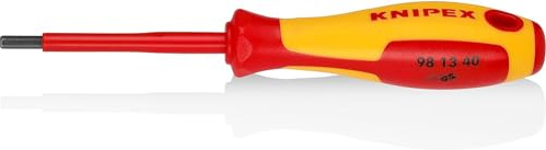 KNIPEX Screwdriver, VDE-Tested 182 mm, 98 13 40 | For Hexagon Socket Screws Insulated with Multi-Component Grips