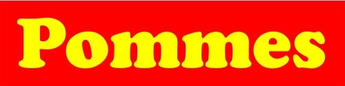 KIWISTAR - Werbeplane - Pommes - 300cmx100cm - Plane Banner Gerüstplane