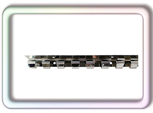 Weich PVC Streifen Vorhang 1230mm Wandschiene Hakenleiste Edelstahl auf Glanz poliert