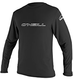 O'Neill Men's Basic Skins Long Sleeve Rash Vest - Black, X-Large